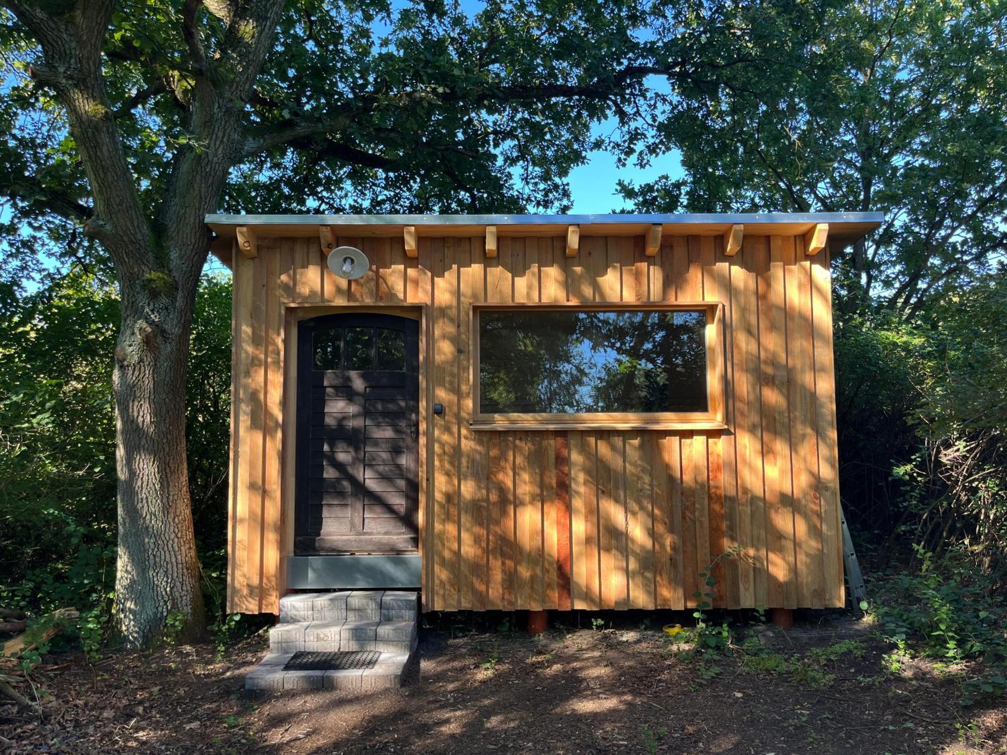 Romantisches Studio Am Waldesrand Mit Gartensauna Schwarz Esterno foto
